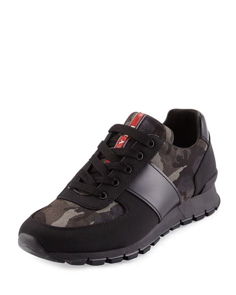 prada camo sneaker|Prada leather sneakers women's.